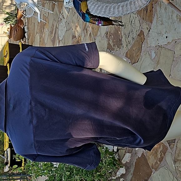 Port Authority grey polyester spandex shirt APPLE COMPUTER Customer Systems M - Picture 5 of 8